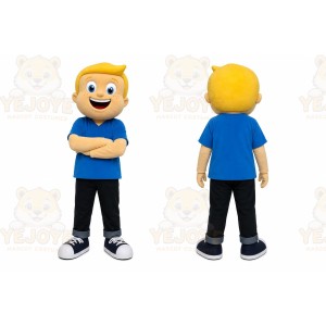 Yellow Boy Mascot Costume for Children's Events