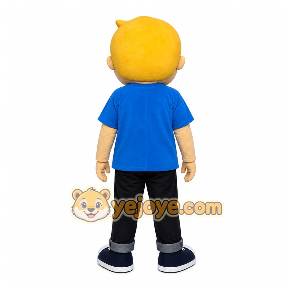 Yellow Boy Mascot Costume for Children's Events Yellow Boy Mascot Costume for Children's Events