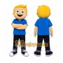 Yellow Boy Mascot Costume for Children's Events