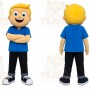 Yellow Boy Mascot Costume for Children's Events