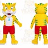 Yellow Tiger Mascot Costume for Children's Events
