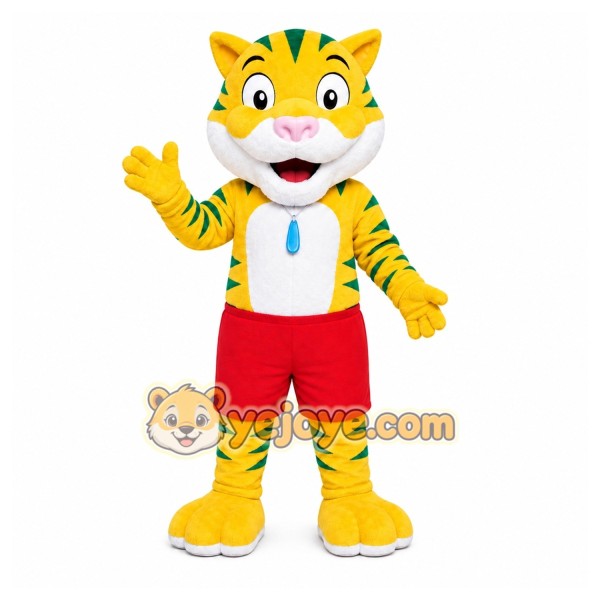 Yellow Tiger Mascot Costume for Children's Events Yellow Tiger Mascot Costume for Children's Events