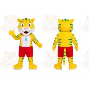 Yellow Tiger Mascot Costume for Children's Events