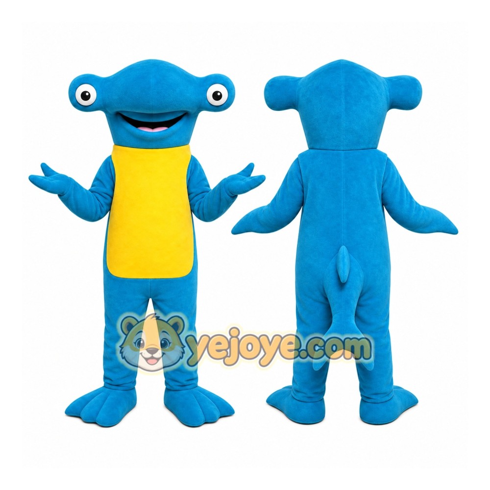 Blue Hammerhead Shark Mascot Costume for Events and Promotions Blue Hammerhead Shark Mascot Costume for Events and Promotions