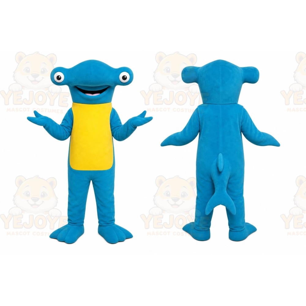 Blue Hammerhead Shark Mascot Costume for Events and Promotions