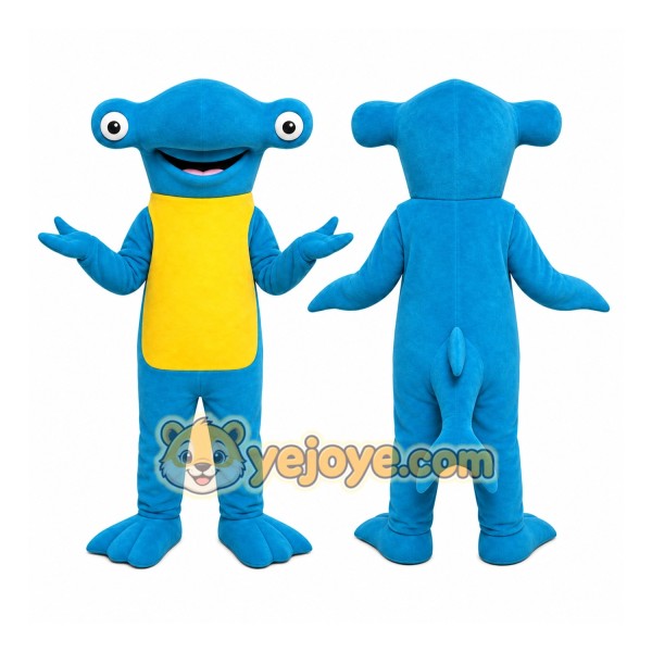 Blue Hammerhead Shark Mascot Costume for Events and Promotions