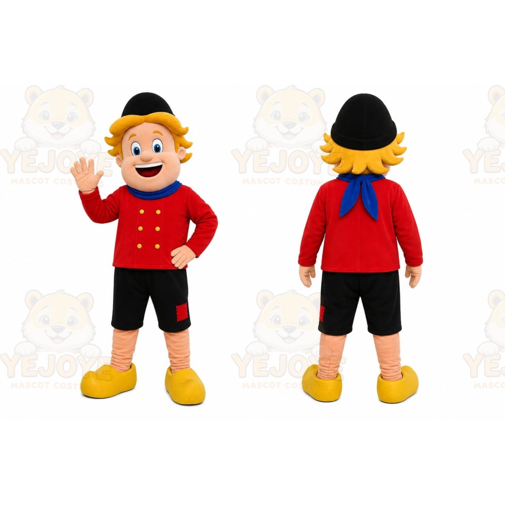 Red Boy Mascot Costume for Children's Events
