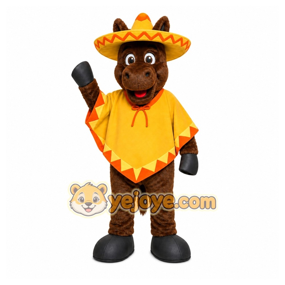 Yellow Horse Mascot Costume for Events and Promotions