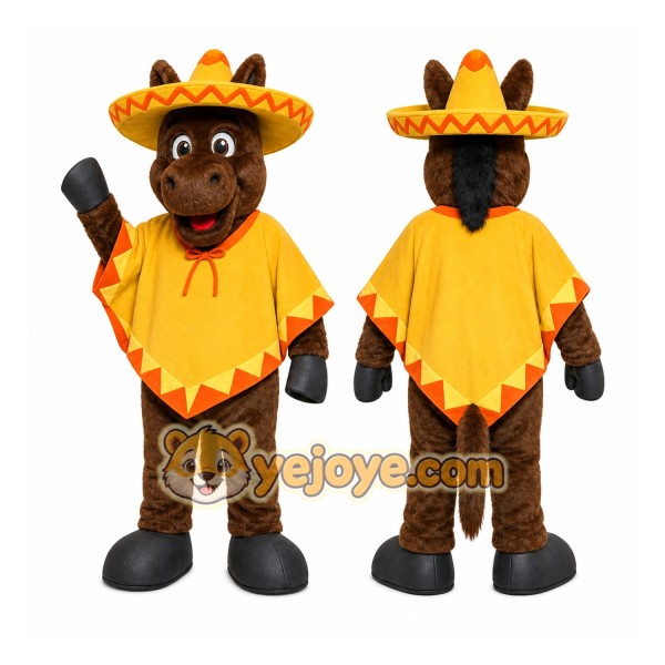 Yellow Horse Mascot Costume for Events and Promotions