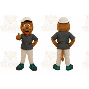Brown Lion Mascot Costume for Events and Promotions