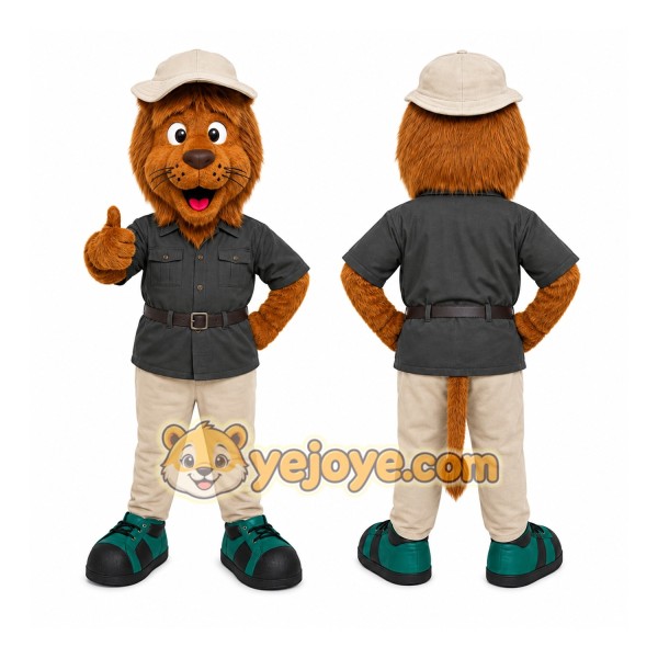 Brown Lion Mascot Costume for Events and Promotions