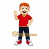 Red Boy Mascot Costume for Children's Events Red Boy Mascot Costume for Children's Events