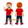 Red Boy Mascot Costume for Children's Events