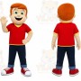 Red Boy Mascot Costume for Children's Events