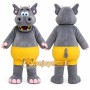 Gray Hippopotamus Mascot Costume for Children's Events