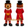Red Lion Ringmaster Mascot Costume for Events and Promotions Red Lion Ringmaster Mascot Costume for Events and Promotions