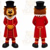 Red Lion Ringmaster Mascot Costume for Events and Promotions