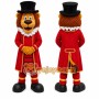 Red Lion Ringmaster Mascot Costume for Events and Promotions
