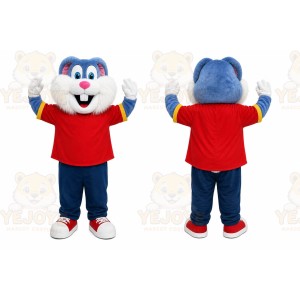 Blue Rabbit Mascot Costume for Events and Promotions