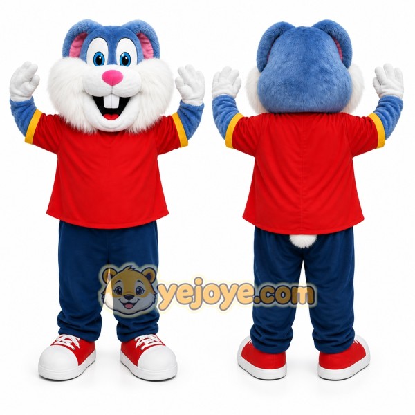Blue Rabbit Mascot Costume for Events and Promotions