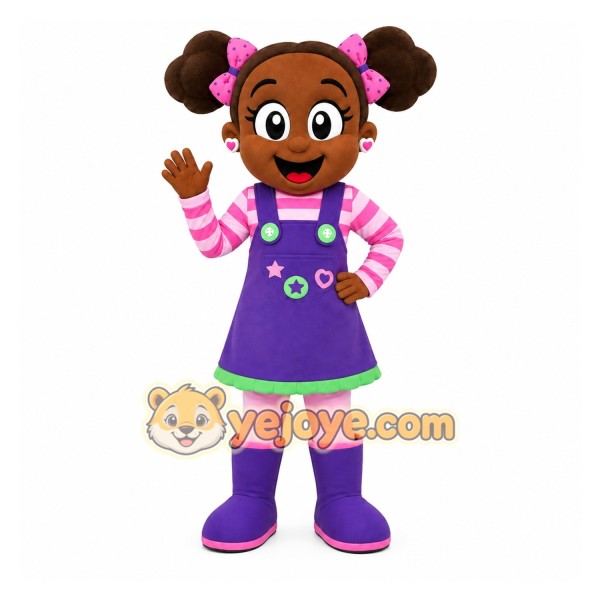 Purple Girl Character Mascot Costume for Events and Promotions
