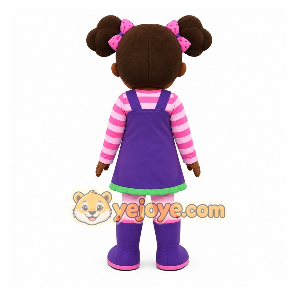Purple Girl Character Mascot Costume for Events and Promotions Purple Girl Character Mascot Costume for Events and Promotions