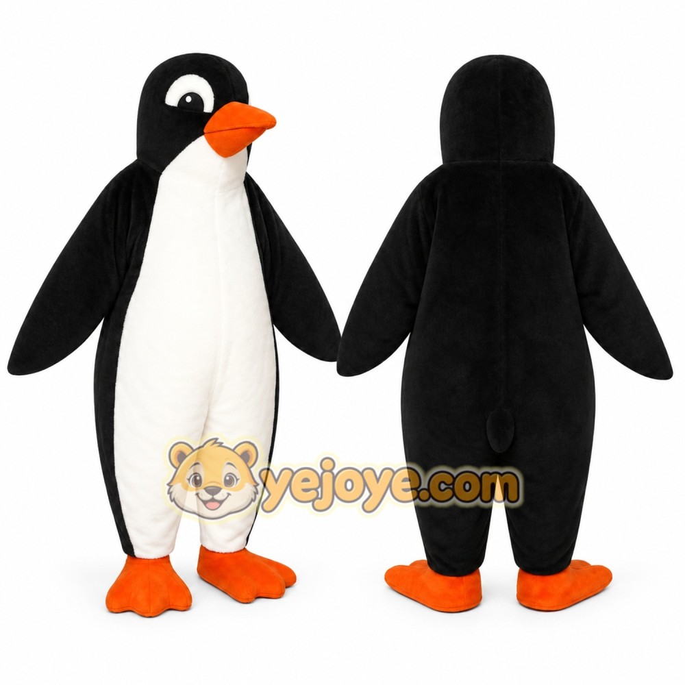 Black Penguin Mascot Costume for Events and Promotions
