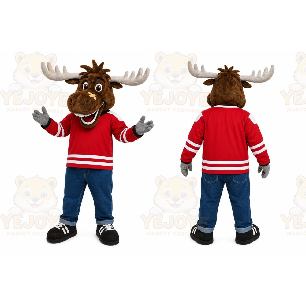 Brown Moose Mascot Costume for Events and Promotions