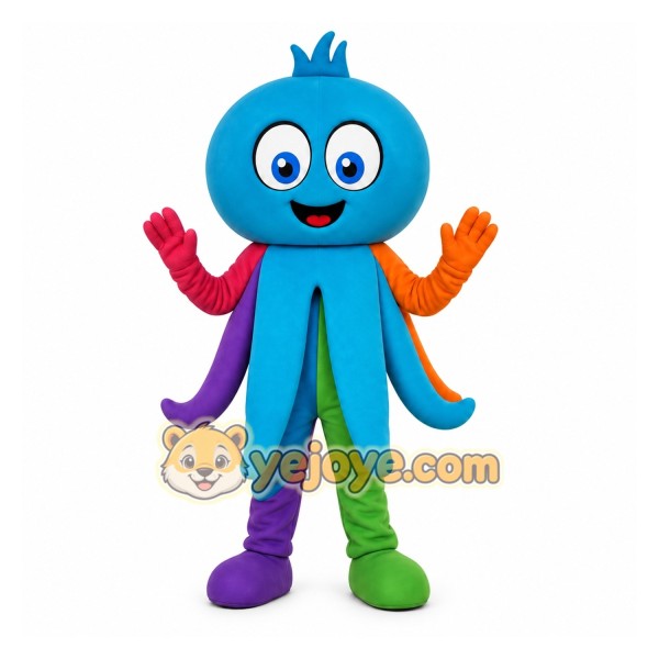 Blue Octopus Mascot Costume for Events and Promotions