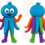Blue Octopus Mascot Costume for Events and Promotions