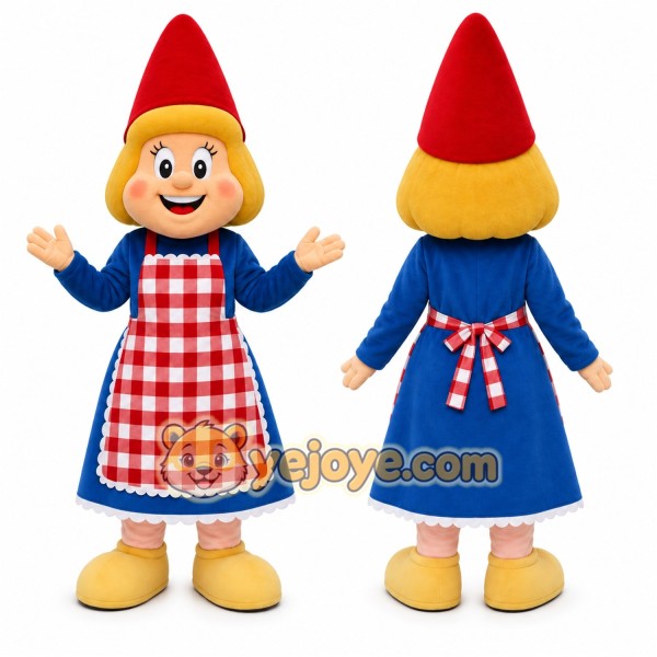 Blue Girl Character Mascot Costume for Events and Promotions