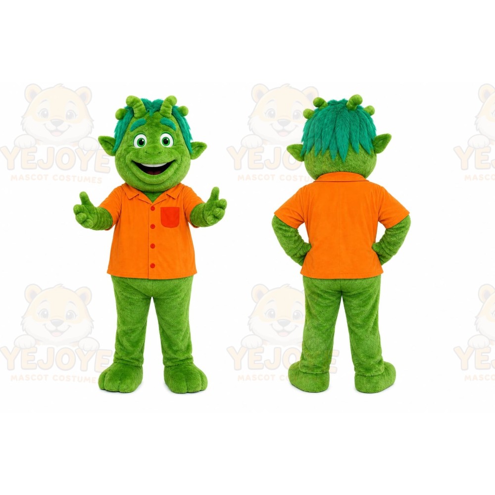 Green Alien Mascot Costume for Events and Promotions