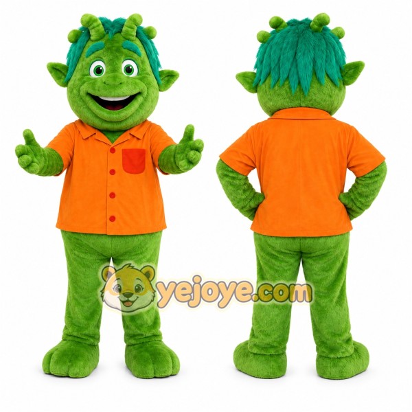 Green Alien Mascot Costume for Events and Promotions