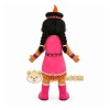 Pink Tribal Girl Mascot Costume for Events and Promotions