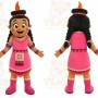 Pink Tribal Girl Mascot Costume for Events and Promotions