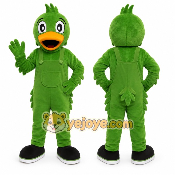 Green Duck Mascot Costume for Events and Promotions