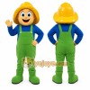 Yellow Construction Worker Mascot Costume for Events and Promotions Yellow Construction Worker Mascot Costume for Events and Promotions