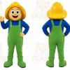 Yellow Construction Worker Mascot Costume for Events and Promotions