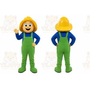 Yellow Construction Worker Mascot Costume for Events and Promotions