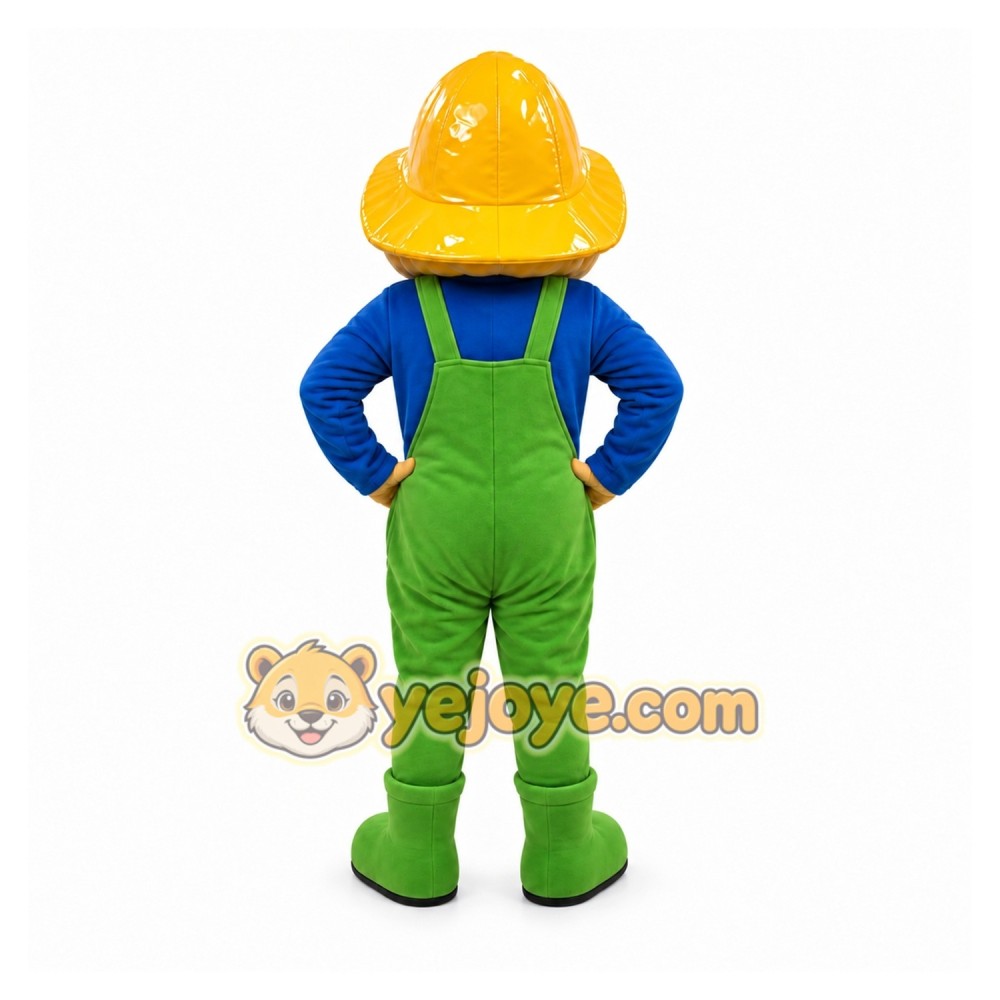 Yellow Construction Worker Mascot Costume for Events and Promotions Yellow Construction Worker Mascot Costume for Events and Promotions