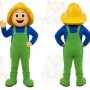 Yellow Construction Worker Mascot Costume for Events and Promotions