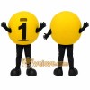 Yellow Number Ball Mascot Costume for Events and Promotions Yellow Number Ball Mascot Costume for Events and Promotions