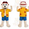 Yellow Polar Bear Mascot Costume for Events and Promotions