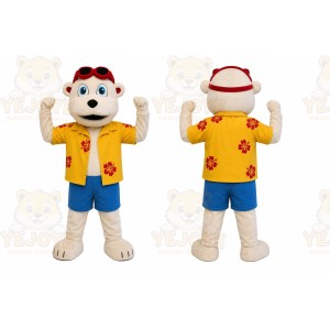 Yellow Polar Bear Mascot Costume for Events and Promotions