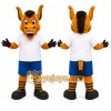 Orange Donkey Mascot Costume for Events and Promotions