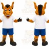 Orange Donkey Mascot Costume for Events and Promotions