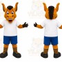 Orange Donkey Mascot Costume for Events and Promotions