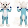 Blue Wolf Mascot Costume for Events and Promotions