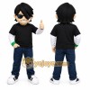Black Cool Teenager Mascot Costume for Events and Promotions Black Cool Teenager Mascot Costume for Events and Promotions