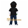 Black Cool Teenager Mascot Costume for Events and Promotions Black Cool Teenager Mascot Costume for Events and Promotions